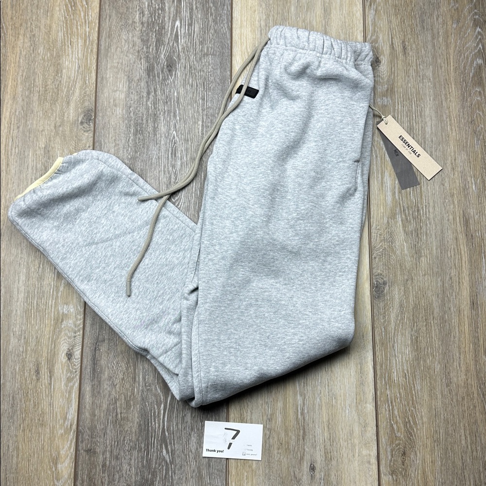 Essentials fear of god sweatpants light heath